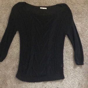 Long black sweater. See thru. Old Navy. Size L.